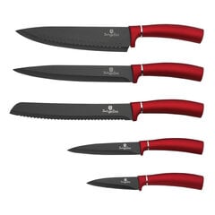 Berlinger Haus Black Burgundy Metallic Line набор ножей, из 6 частей цена и информация | Ножи и аксессуары для них | pigu.lt