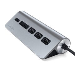 Хаб USB-C + считыватель карты памяти Satechi, ST-TCHCRS цена и информация | Адаптеры, USB-разветвители | pigu.lt