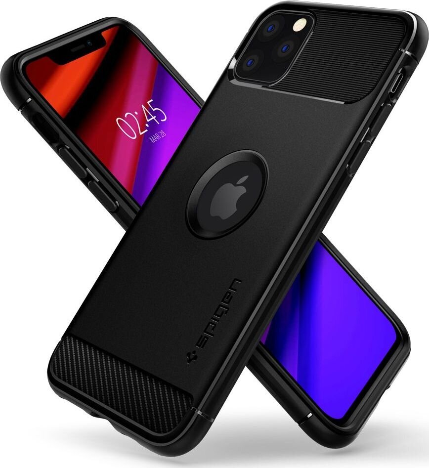 SPIGEN RUGGED ARMOR IPHONE 11 PRO MAX MATTE BLACK цена и информация | Telefono dėklai | pigu.lt