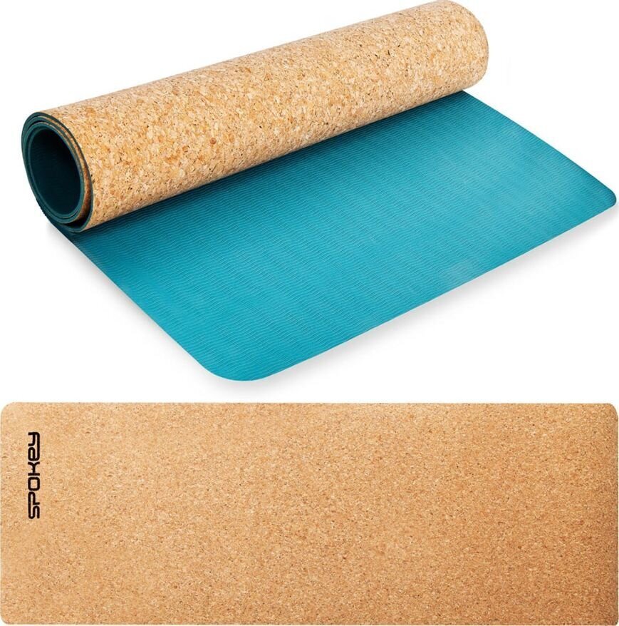 Jogos kilimėlis Spokey Savasana 180x60x0,4 cm, mėlynas kaina ir informacija | Kilimėliai sportui | pigu.lt