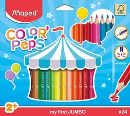 Spalvoti pieštukai ColorPeps My First Jumbo, 24vnt kaina ir informacija | Piešimo, tapybos, lipdymo reikmenys | pigu.lt