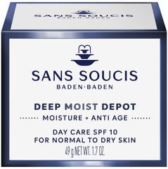 Dieninis veido kremas Sans Soucis Deep Moist Depot Day Care SPF 10, 50 ml kaina ir informacija | Veido kremai | pigu.lt