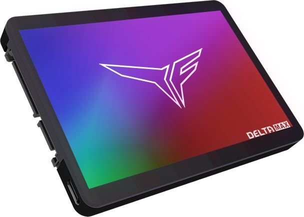 SSD 2,5 1TB Team T-FORCE Delta Max RGB kaina ir informacija | Vidiniai kietieji diskai (HDD, SSD, Hybrid) | pigu.lt