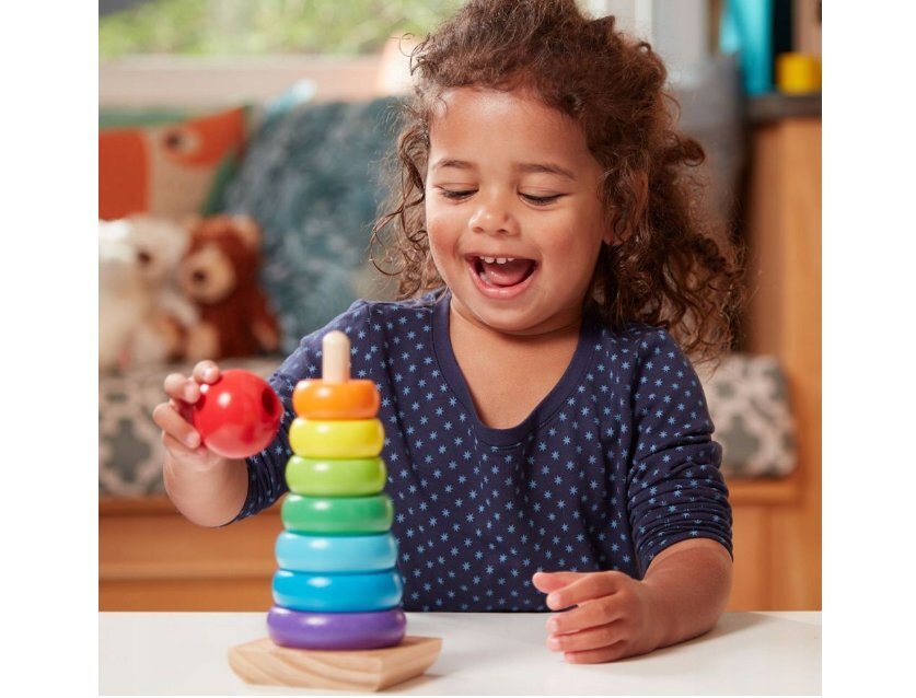 Lavinamoji medinė dėlionė "Piramidė" kaina ir informacija | Žaislai kūdikiams | pigu.lt