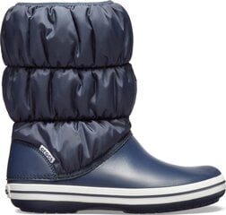 Crocs™ aulinukai žiemai Winter Puff Boot, Navy/White kaina ir informacija | Crocs™ Batai vaikams ir kūdikiams | pigu.lt