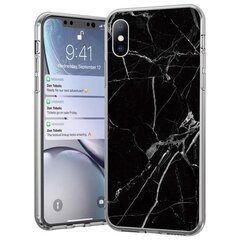 Wozinsky Marble TPU case cover, skirtas Samsung Galaxy A40, juodas kaina ir informacija | Telefono dėklai | pigu.lt