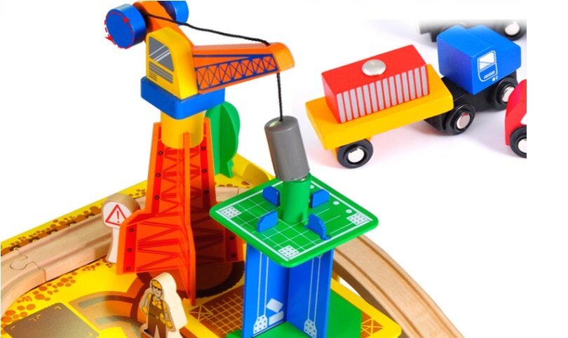Medinė statybų aikštelė, 80 dalių kaina ir informacija | Žaislai kūdikiams | pigu.lt