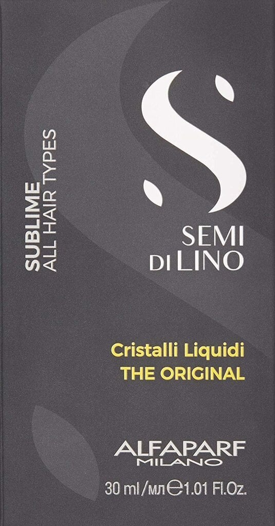 Spindesio suteikiantis plaukų aliejus Alfaparf Milano Semi Di Lino Sublime Cristalli Liquidi, 30 ml kaina ir informacija | Priemonės plaukų stiprinimui | pigu.lt