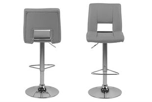 2-jų baro kėdžių komplektas Sylvia, pilkas kaina ir informacija | Virtuvės ir valgomojo kėdės | pigu.lt