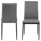 4-ių kėdžių komplektas Demina, pilkas kaina ir informacija | Virtuvės ir valgomojo kėdės | pigu.lt