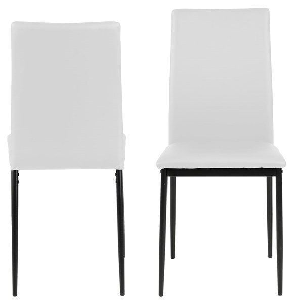 4-ių kėdžių komplektas Demina, baltas kaina ir informacija | Virtuvės ir valgomojo kėdės | pigu.lt