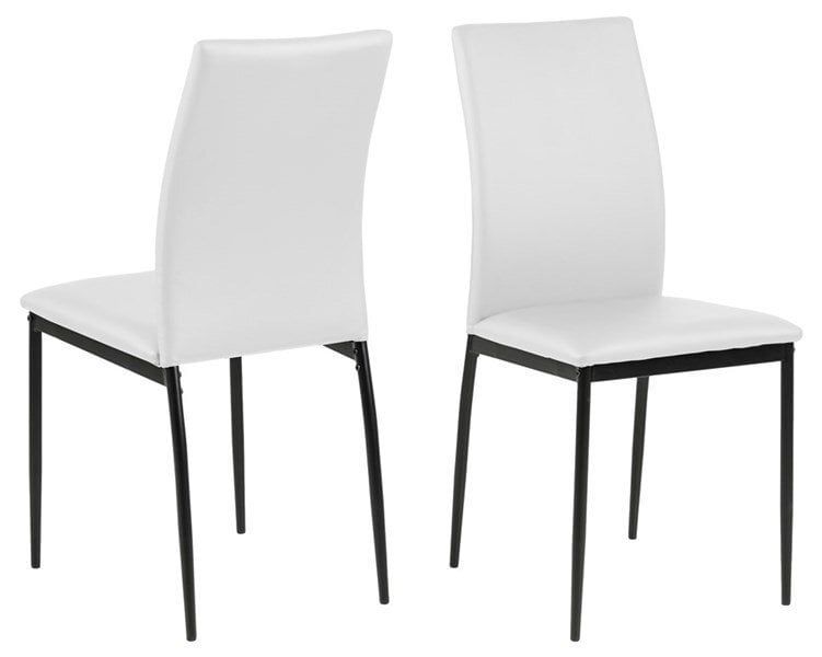 4-ių kėdžių komplektas Demina, baltas kaina ir informacija | Virtuvės ir valgomojo kėdės | pigu.lt