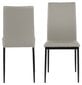 4-ių kėdžių komplektas Demina, šviesiai pilkas kaina ir informacija | Virtuvės ir valgomojo kėdės | pigu.lt