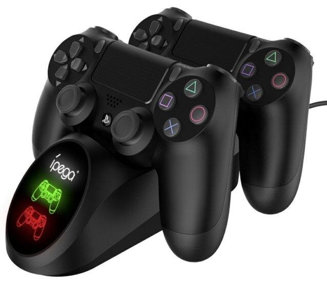 iPEGA PG-9180 dvigubas įkroviklis, skirtas PlayStation 4 Pads kaina ir informacija | Žaidimų pultai  | pigu.lt