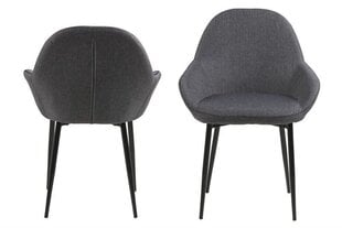 2-jų kėdžių komplektas Candis, pilkas kaina ir informacija | Virtuvės ir valgomojo kėdės | pigu.lt