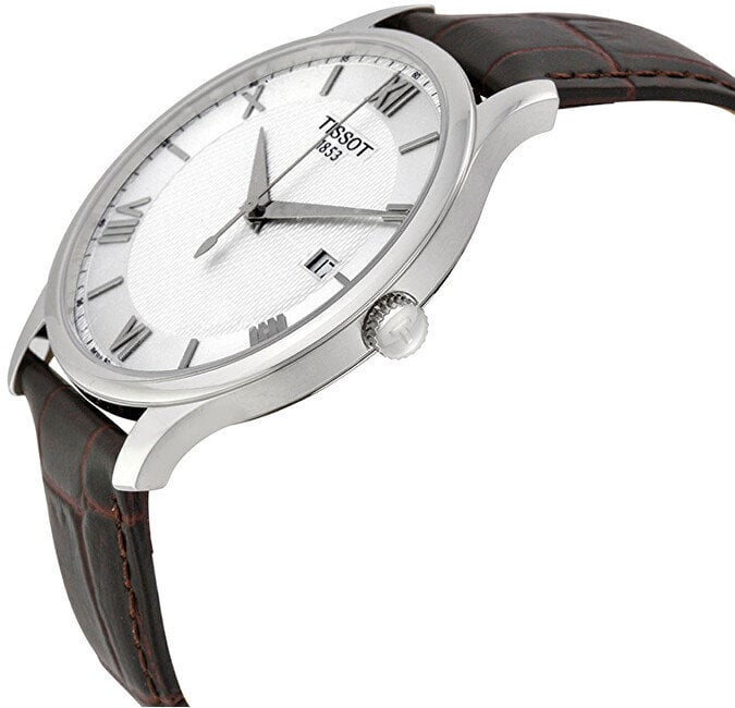 Tissot vyriškas laikrodis T-Classic Tradition T063.610.16.038.00, rudas kaina ir informacija | Vyriški laikrodžiai | pigu.lt