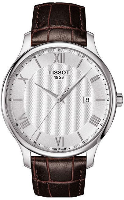 Tissot vyriškas laikrodis T-Classic Tradition T063.610.16.038.00, rudas цена и информация | Vyriški laikrodžiai | pigu.lt