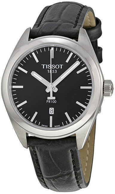 Moteriškas Tissot laikrodis su odine apyranke T101.210.16.051.00 цена и информация | Moteriški laikrodžiai | pigu.lt