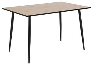 Valgomojo stalas Wilma, juodas/ąžuolo spalvos kaina ir informacija | Virtuvės ir valgomojo stalai, staliukai | pigu.lt