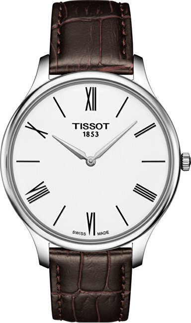 Tissot vyriškas laikrodis T-Classic Tradition T063.409.16.018.00, rudos/sidabro spalvos kaina ir informacija | Vyriški laikrodžiai | pigu.lt