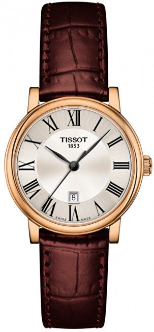 Tissot moteriškas laikrodis T-Classic Carson Premium Quartz Lady T122.210.36.033.00, ruda/balta/auksinė spalva цена и информация | Moteriški laikrodžiai | pigu.lt