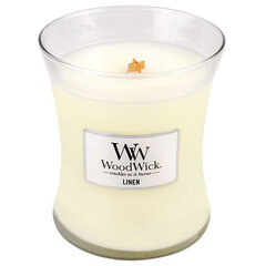 WoodWick ароматическая свеча Linen, 275 г цена и информация | Подсвечники, свечи | pigu.lt