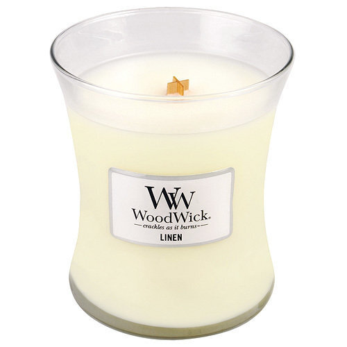 WoodWick kvapioji žvakė Linen, 275g kaina ir informacija | Žvakės, Žvakidės | pigu.lt