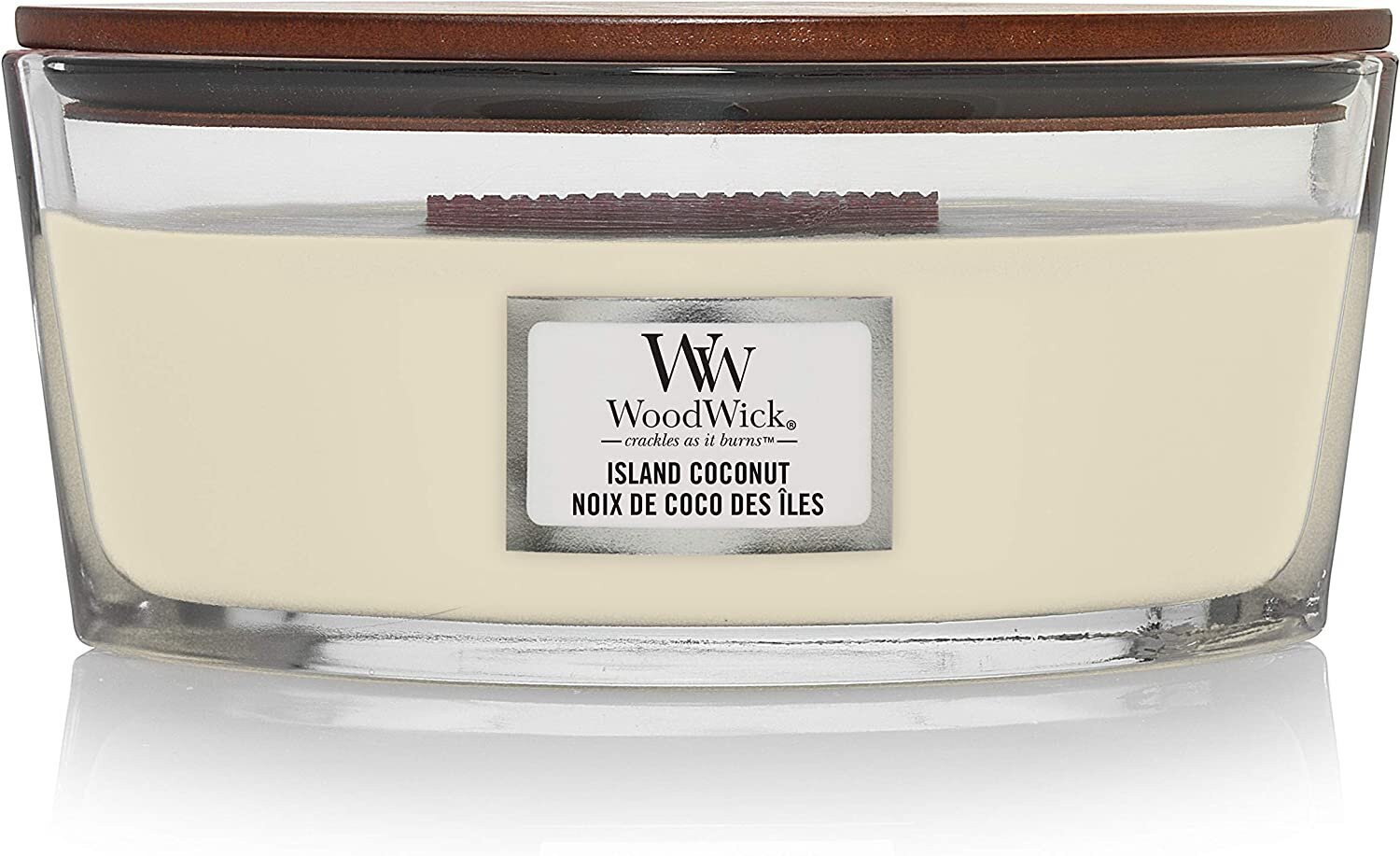WoodWick kvapioji žvakė Island Coconut, 453,6 g kaina ir informacija | Žvakės, Žvakidės | pigu.lt