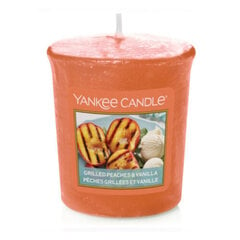 Yankee Candle ароматическая свеча Grilled Peaches & Vanilla, 49 г цена и информация | Подсвечники, свечи | pigu.lt