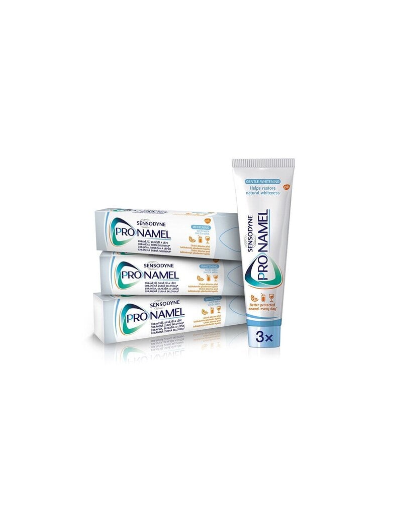 Balinamoji dantų pasta Sensodyne Prothamel Whitening Tripack, 3 x 75 ml kaina ir informacija | Dantų šepetėliai, pastos | pigu.lt