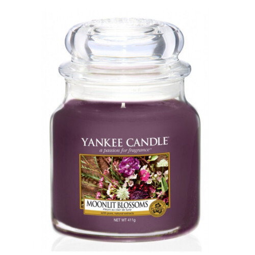Kvapioji žvakė Yankee Candle Moonlit Blossoms 411 g kaina ir informacija | Žvakės, Žvakidės | pigu.lt