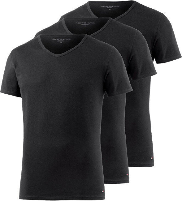 Vyriški marškinėliaiTommy Hilfiger 61922, juodi kaina ir informacija | Vyriški marškinėliai | pigu.lt