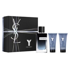 Rinkinys Yves Saint Laurent Y vyrams: kvapusis vanduo EDP, 100 ml + parfumuotas dušo gelis, 50 ml + losjonas po skutimosi, 50 ml kaina ir informacija | Kvepalai vyrams | pigu.lt