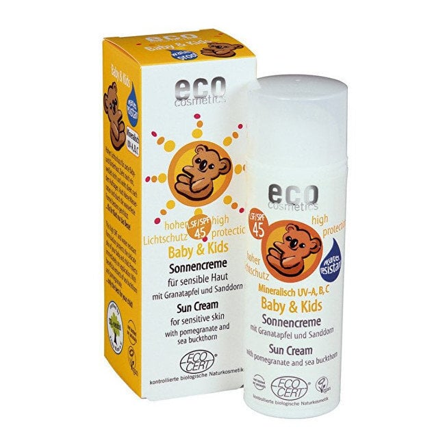 Kremas nuo saulės vaikams ir kūdikiams SPF 45 Eco Cosmetics Baby & Kids, 50 ml kaina ir informacija | Kremai nuo saulės | pigu.lt