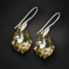 Sidabriniai auskarai moterims DiamondSky Baroque IV Golden Shadow su Swarovski kristalais kaina ir informacija | Auskarai | pigu.lt
