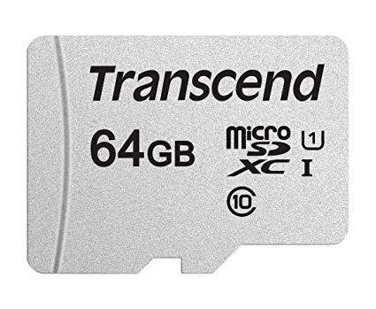 Transcend TS64GUSD300S MicroSDXC 64GB kaina ir informacija | Atminties kortelės telefonams | pigu.lt