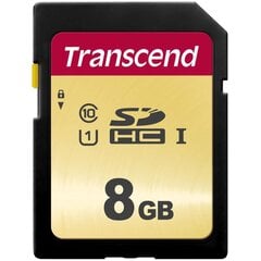 Transcend TS8GSDC500S MicroSDHC 8GB цена и информация | Карты памяти для телефонов | pigu.lt