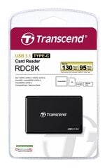 Kortelių skaitytuvas Transcend TS-RDC8K2, USB Type C kaina ir informacija | Priedai telefonams | pigu.lt