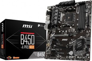 MSI B450-A Pro MAX цена и информация | Материнские платы	 | pigu.lt