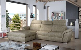 Мягкий угловой диван Trevisco, цвета песка цена и информация | Угловые диваны | pigu.lt