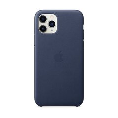 Apple iPhone 11 Pro Leather Cover Midnight Blue kaina ir informacija | Telefono dėklai | pigu.lt