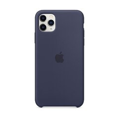 Apple iPhone 11 Pro Max Silicone Cover Midnight Blue kaina ir informacija | Telefono dėklai | pigu.lt