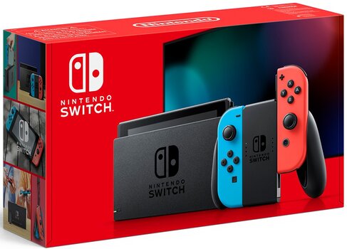 Nintendo Switch V2, 32GB, Mėlyna/Raudona (2019) kaina ir informacija | Žaidimų konsolės | pigu.lt