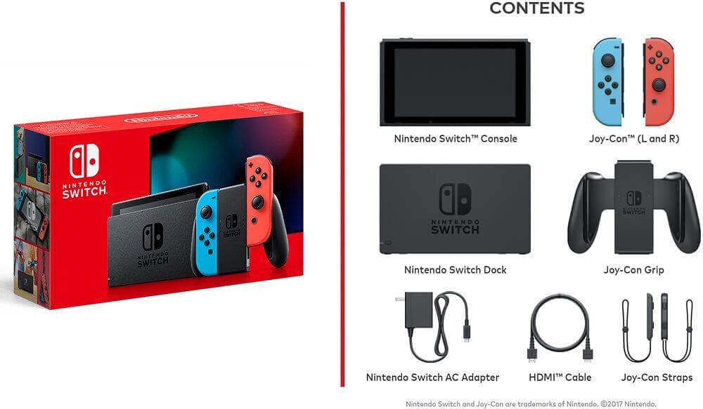 Nintendo Switch V2, 32GB, Mėlyna/Raudona (2019) kaina ir informacija | Žaidimų konsolės | pigu.lt