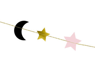 Гирлянда Stars and moons, mix , 1,9 м (1 упаковка / 1 шт) цена и информация | Праздничные декорации | pigu.lt