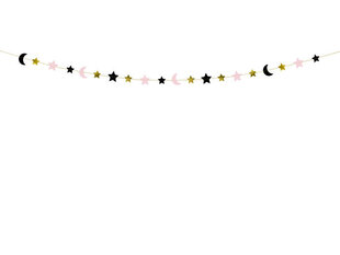 Girlianda Stars and moons, mix, 1,9 m (1 pak/1 vnt) kaina ir informacija | Dekoracijos šventėms | pigu.lt