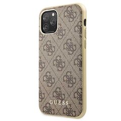 Telefono dėklas Guess GUHCN58G4GB Apple iPhone 11 Pro brown hard case 4G Collection kaina ir informacija | Telefono dėklai | pigu.lt