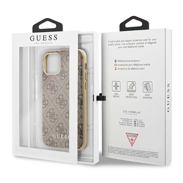 Telefono dėklas Guess GUHCN58G4GB Apple iPhone 11 Pro brown hard case 4G Collection цена и информация | Telefono dėklai | pigu.lt