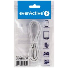 EverActive CBS-1IW, USB-A/Lightning, 1 mm kaina ir informacija | Kabeliai ir laidai | pigu.lt