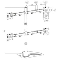 LogiLink BP0046 13-32” kaina ir informacija | Televizorių laikikliai, tvirtinimai | pigu.lt